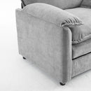 Oversized Reading Armchair With Thick Cushions, High Back Support