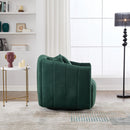 Upholstered Oversized 360° Swivel Accent Barrel Chair And Half Cozy Sofa With 3 Pillows