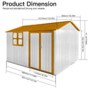 10' x 8' Garden Sheds Outdoor Storage Sheds With Window