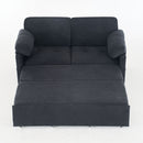 Convertible Pull Out Sofa Bed Queen Size, 3 In 1 With Side Storage