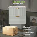 Modern Wall-Mounted Bathroom Vanity With 2 Drawers, Ideal For Small Bathrooms - Green