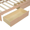 L-Shaped Daybed Corner Bed Under Bed Drawers With Storage Bookcase And Upholstered Headboard And USB Charging Ports