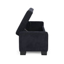 Textured Fabric Ottoman Bench With Hinged Lid