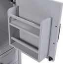 20" Bathroom Vanity With Sink, Bathroom Cabinet With A Door, Door Shelf Storage And Adiustable Foot Pads, A Drawer - Gray