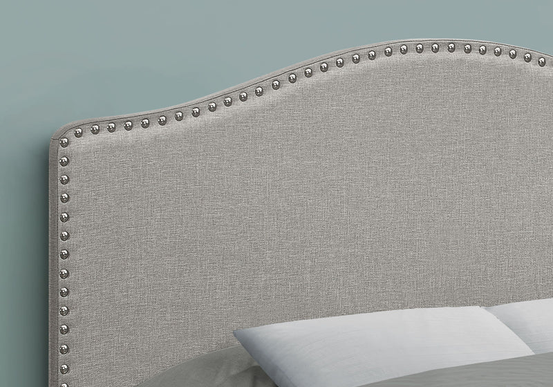 Full Size, Bed Headboard Only Upholstered, Transitional - Gray