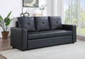 Aiden - Linen Fabric Sleeper Sofa With Tufting