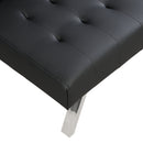 Contemporary Wood Frame Sofa Bed With Stainless Legs - Black