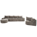 U-Shaped Oversized Modular Cloud Sectional Sofa With Deep Seat For Living Room