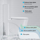 Glossy Tornado Flush 1 Piece Toilet With Dual Flush, Soft Close Seat - Gloss White