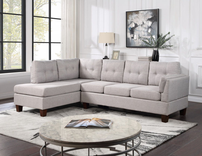 Dalia - Linen Modern Sectional Sofa With Chaise