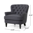 Enchante - Living Room Set With Tufted Back Club Chair And Ottoman