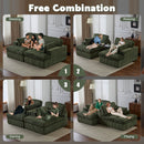 Double Chaise Lounge Chair, Oversized Upholstered Sleeper Cloud Couch