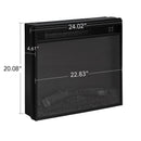 Fireplace TV Stand For Tvs Up To 65", Entertainment Center With 23" Electric Fireplace, Farmhouse TV Stand Industrial Media Console With Sliding Barn Door For Living Room - Dark Gray