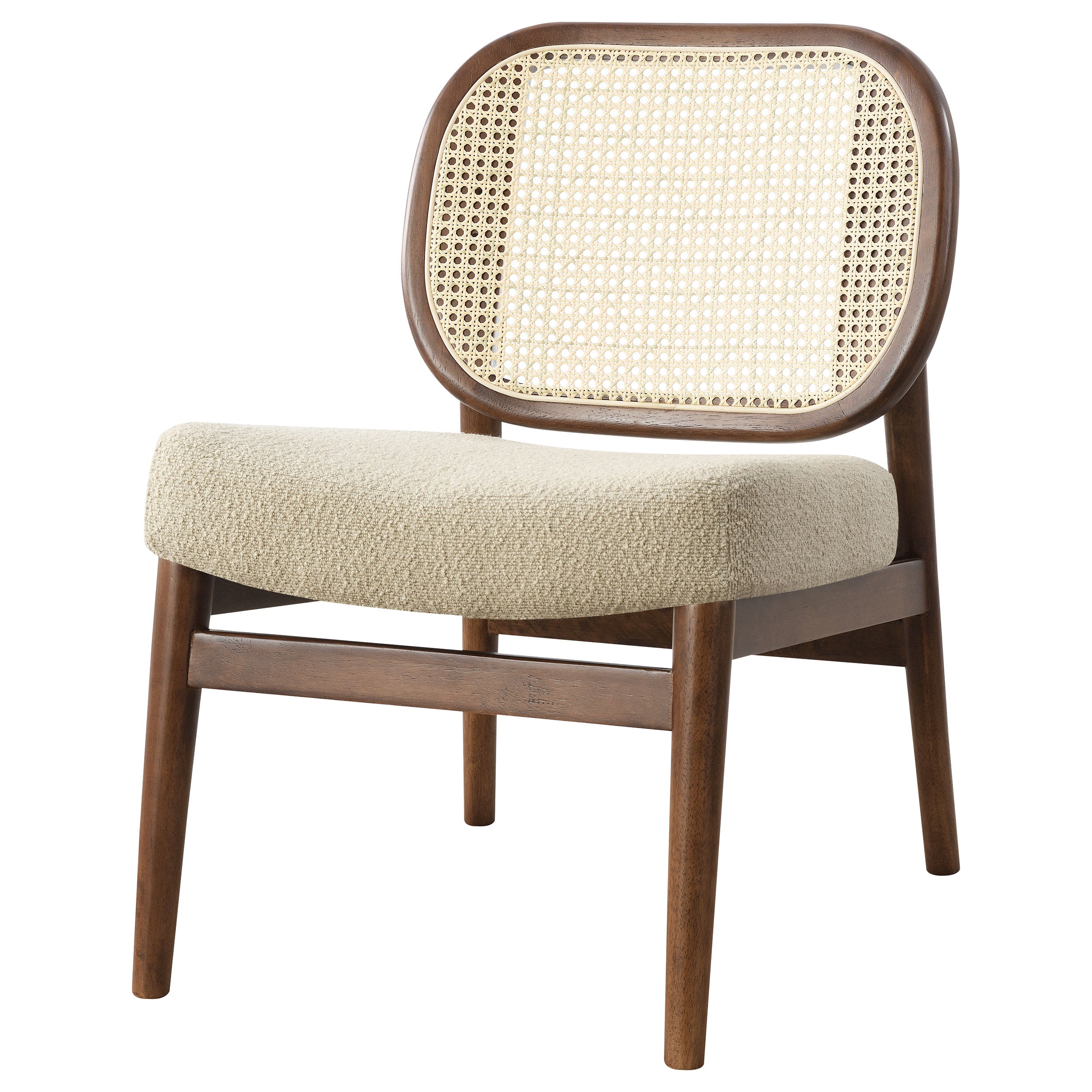 Rayo Rattan Cane Back Accent Chair with Padded Seat Camel — view 4