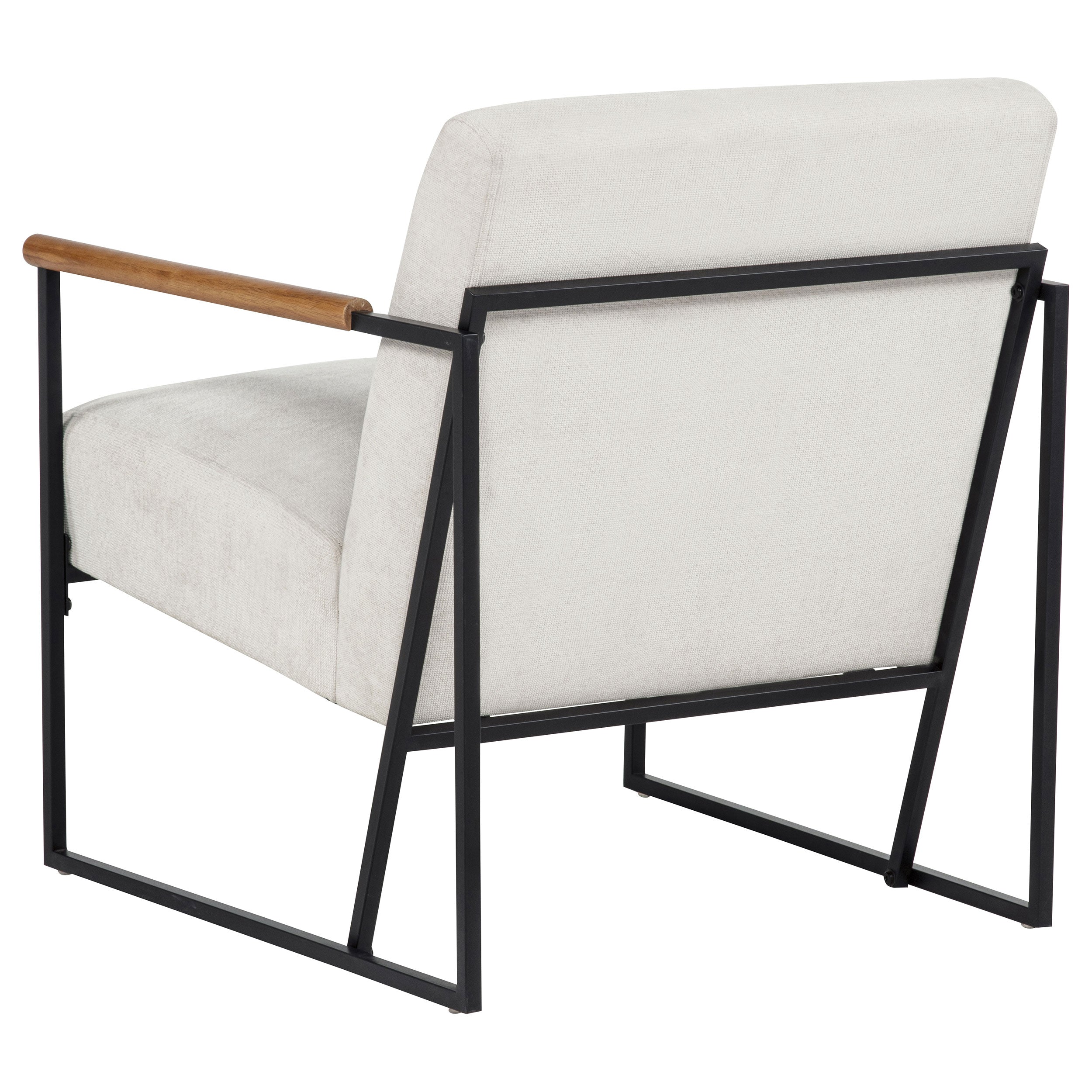 Monsen Fabric Upholstered Metal Frame Accent Chair Ivory — view 6