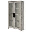 Alejo - 2 Door Engineered Wood Tall Cabinet - Gray Driftwood - Atlantic Fine Furniture Inc