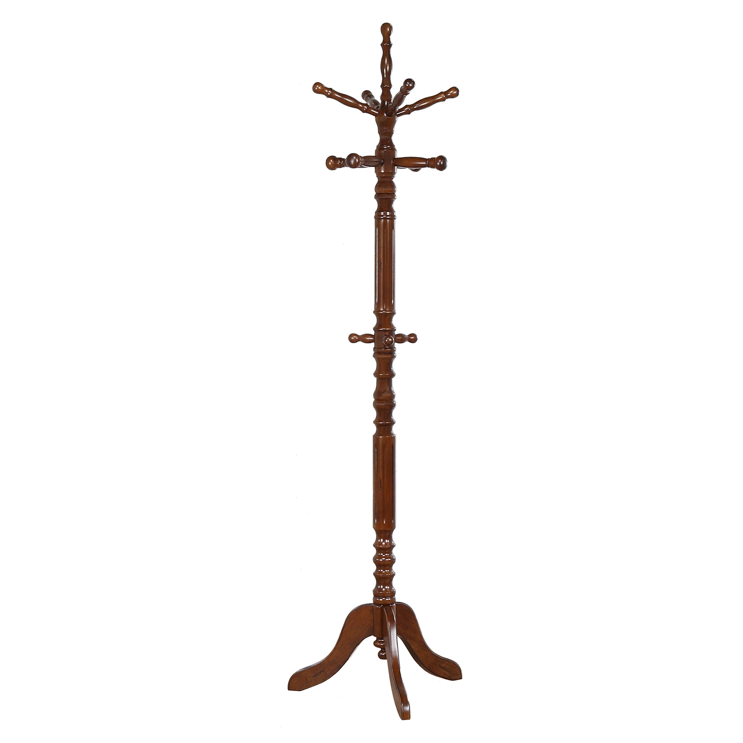 Achelle 11 Hook Freestanding Coat Rack Hat Hanger Tobacco — view 1