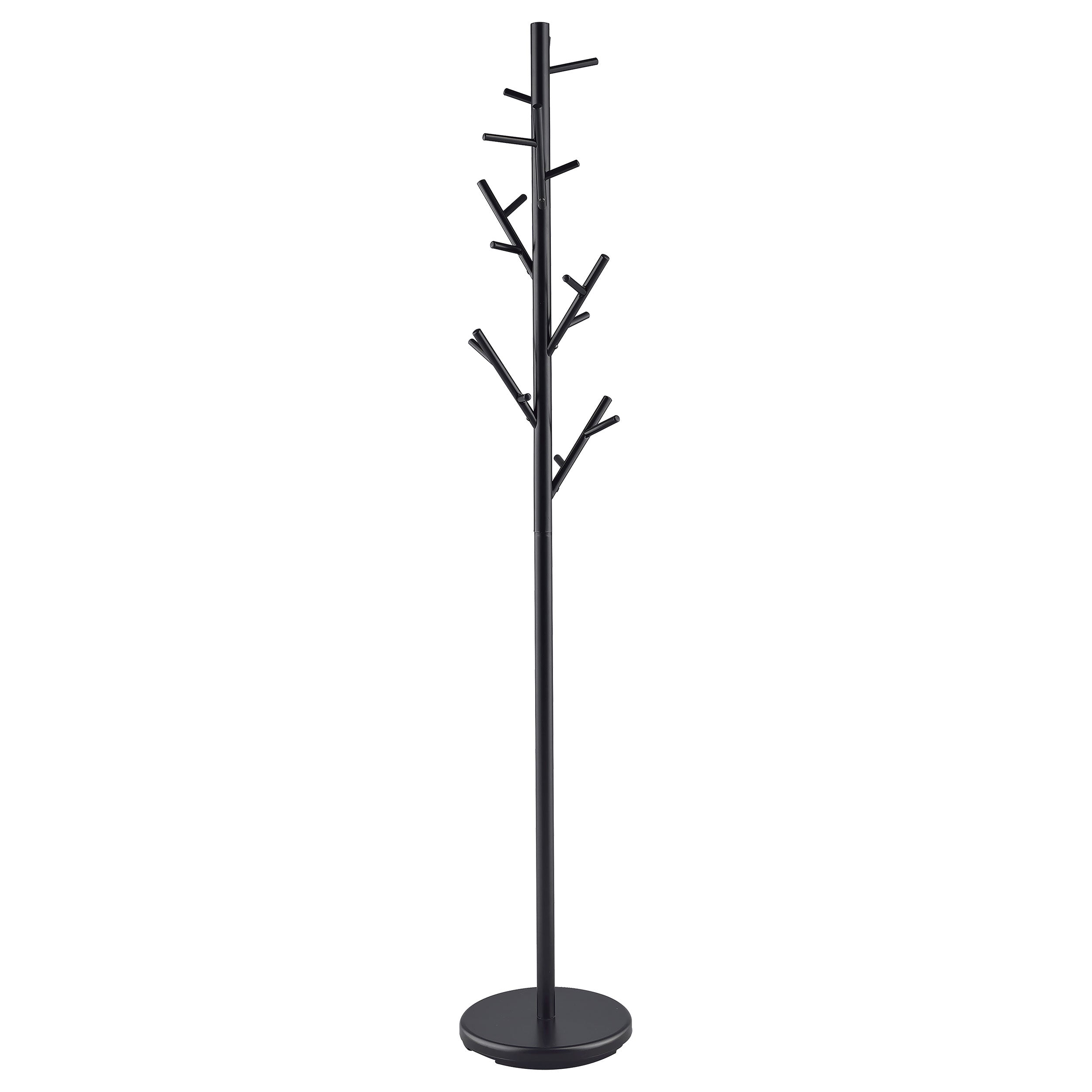 Clover 18 Hook Freestanding Metal Coat Rack Hat Hanger Black — view 1
