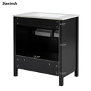 Bathroom Vanity With Sink And Ample Storage, Rectangular Undermount Sink - Black