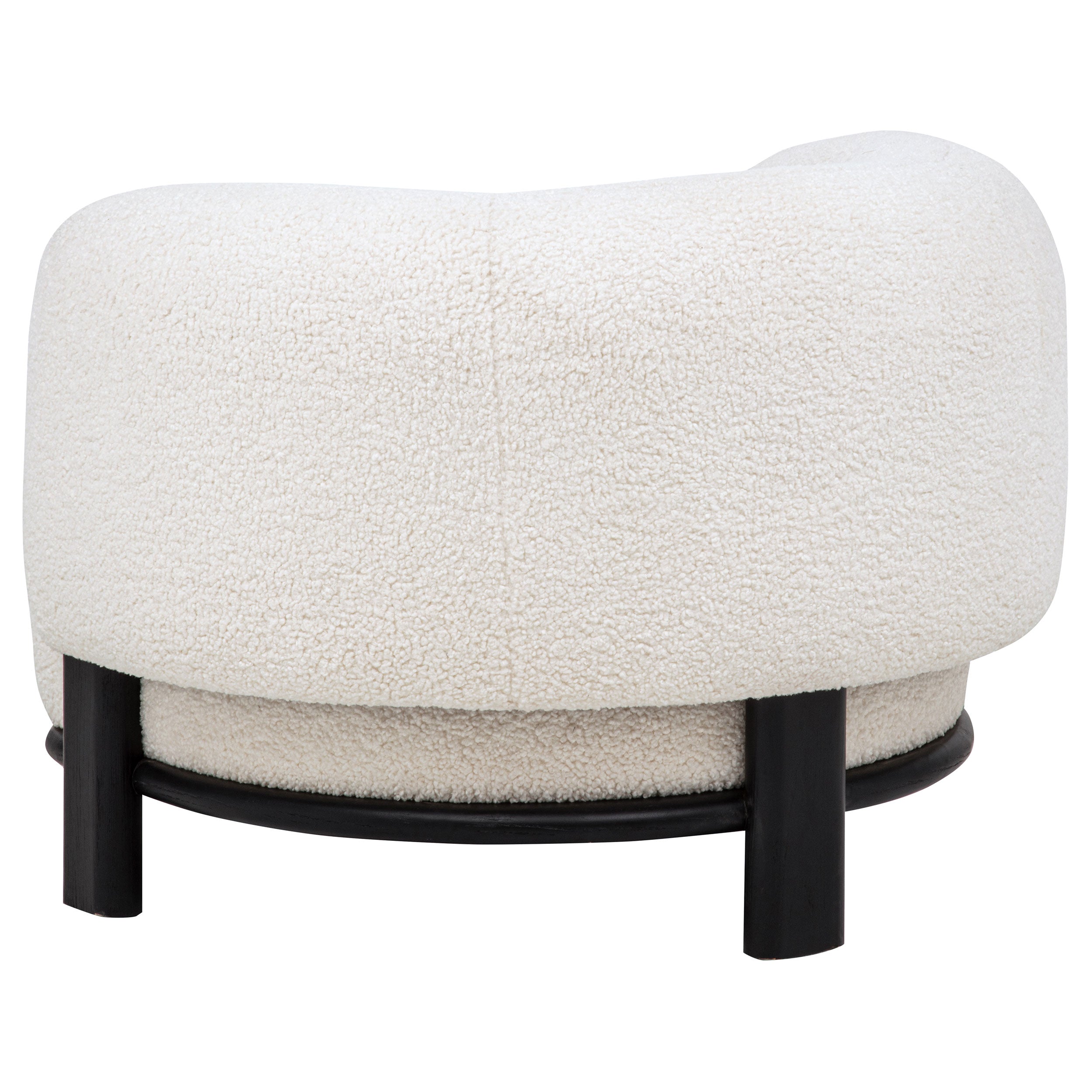 Lawler Upholstered Barrel Back Accent Chair Ivory and Black — view 6