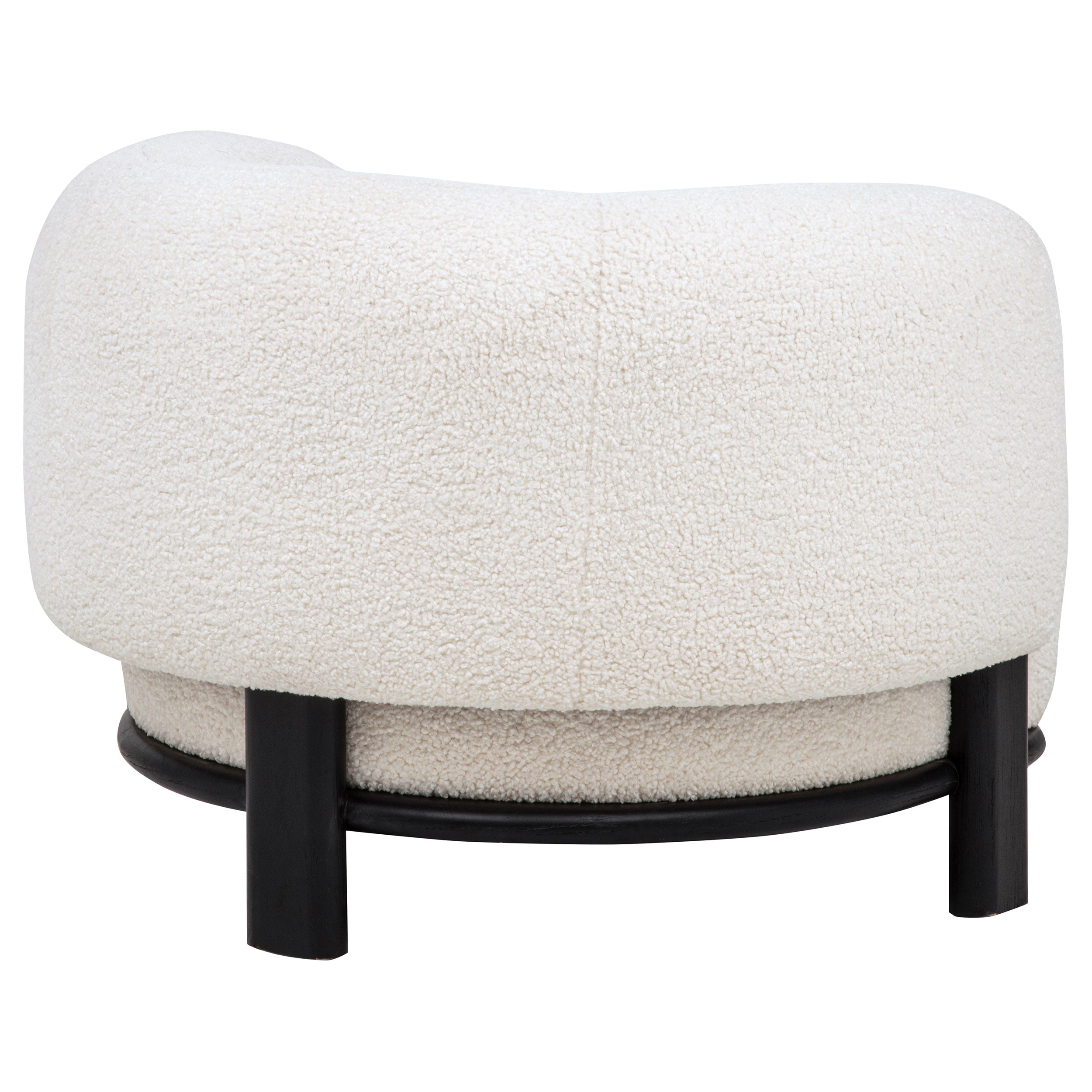 Lawler Upholstered Barrel Back Accent Chair Ivory and Black — view 8