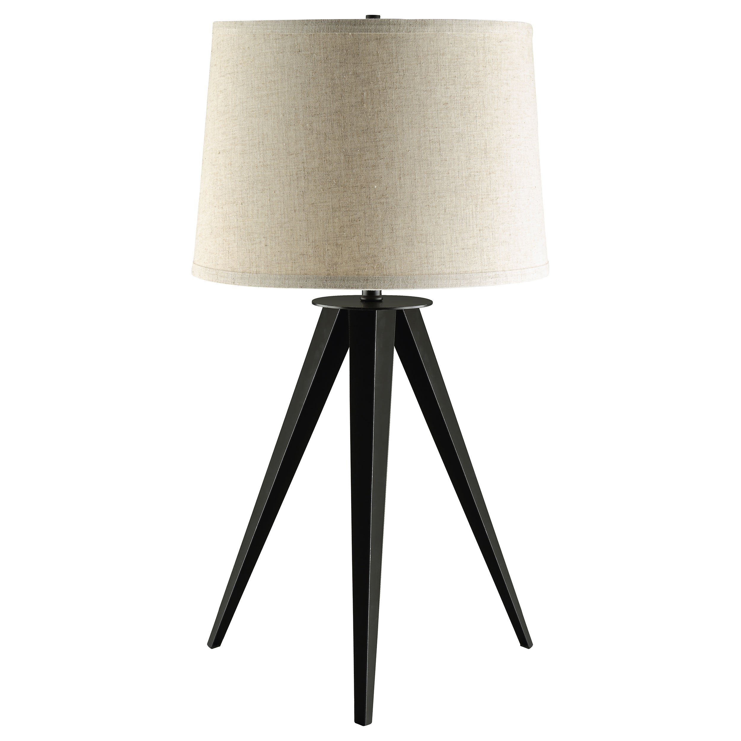 Sabat 29-inch Empire Shade Tripod Beside Table Lamp Black — view 1