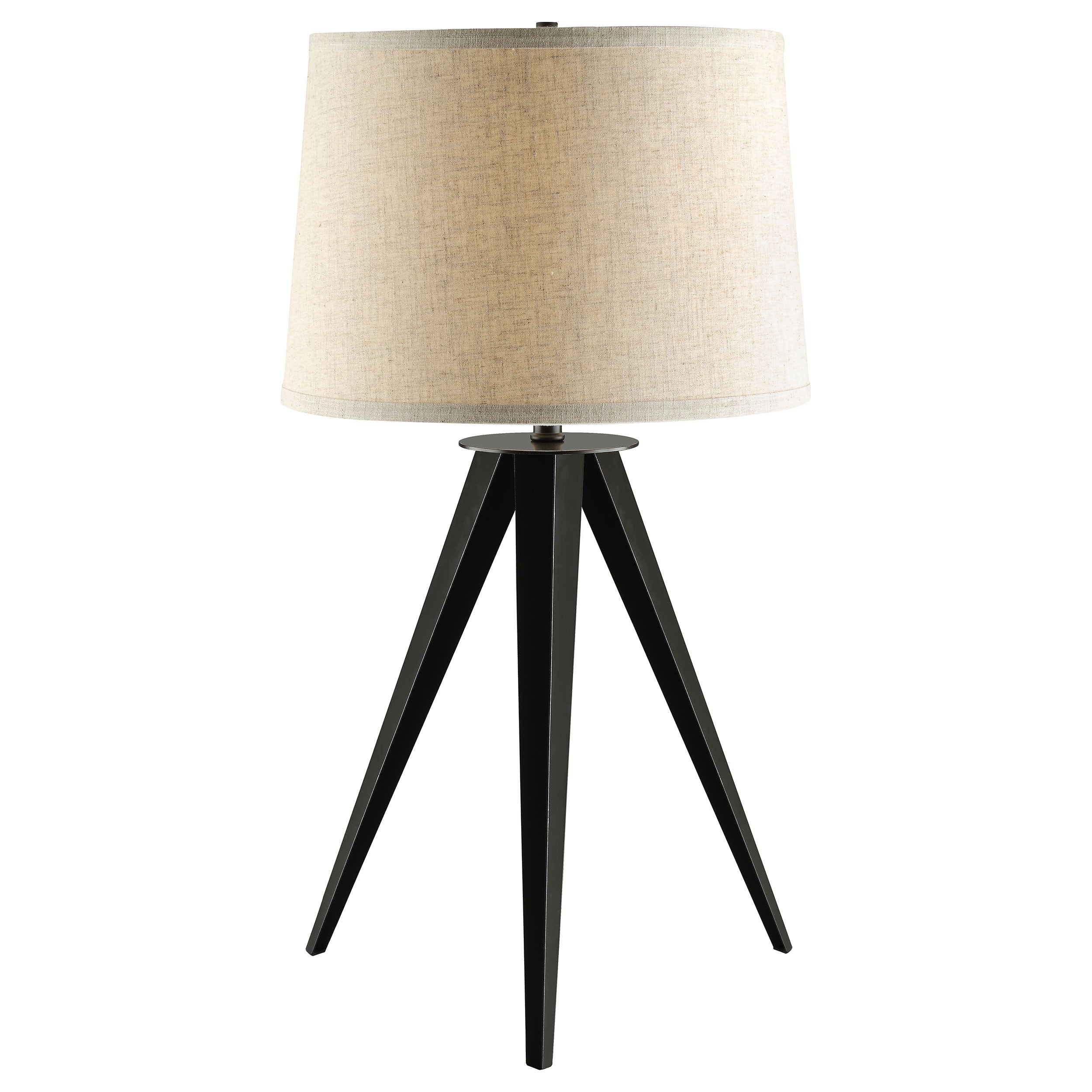 Sabat 29-inch Empire Shade Tripod Beside Table Lamp Black — view 2