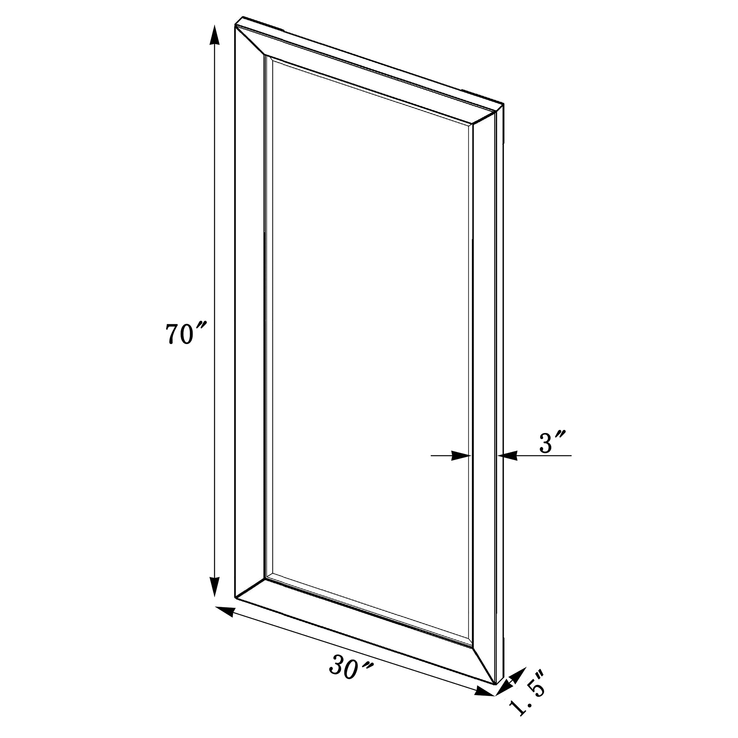 Barnett 30 x 70 Inch Full Length Floor or Wall Mirror Silver — view 4