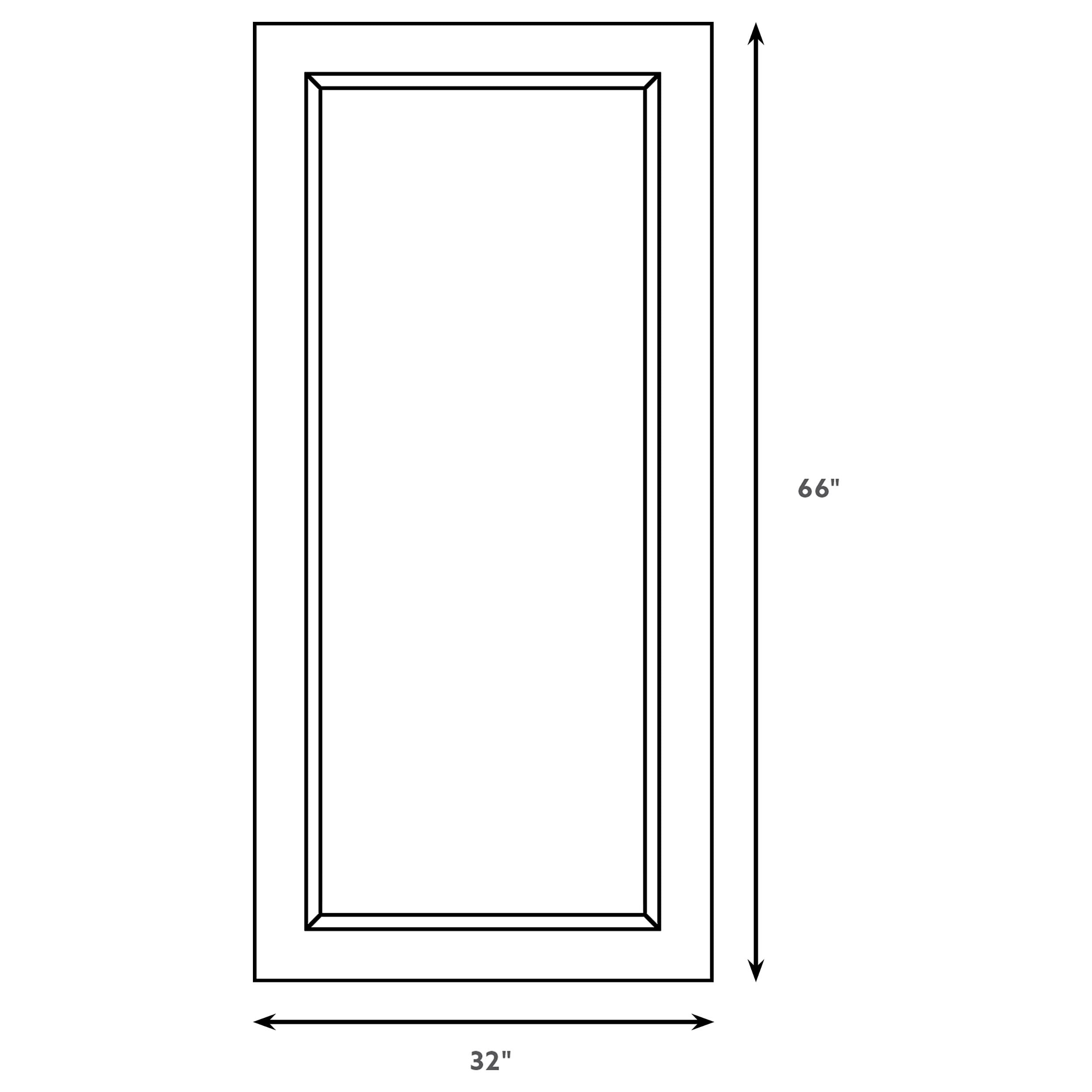 Rollins 32 x 66 Inch Rectangular Floor Mirror Silver — view 3