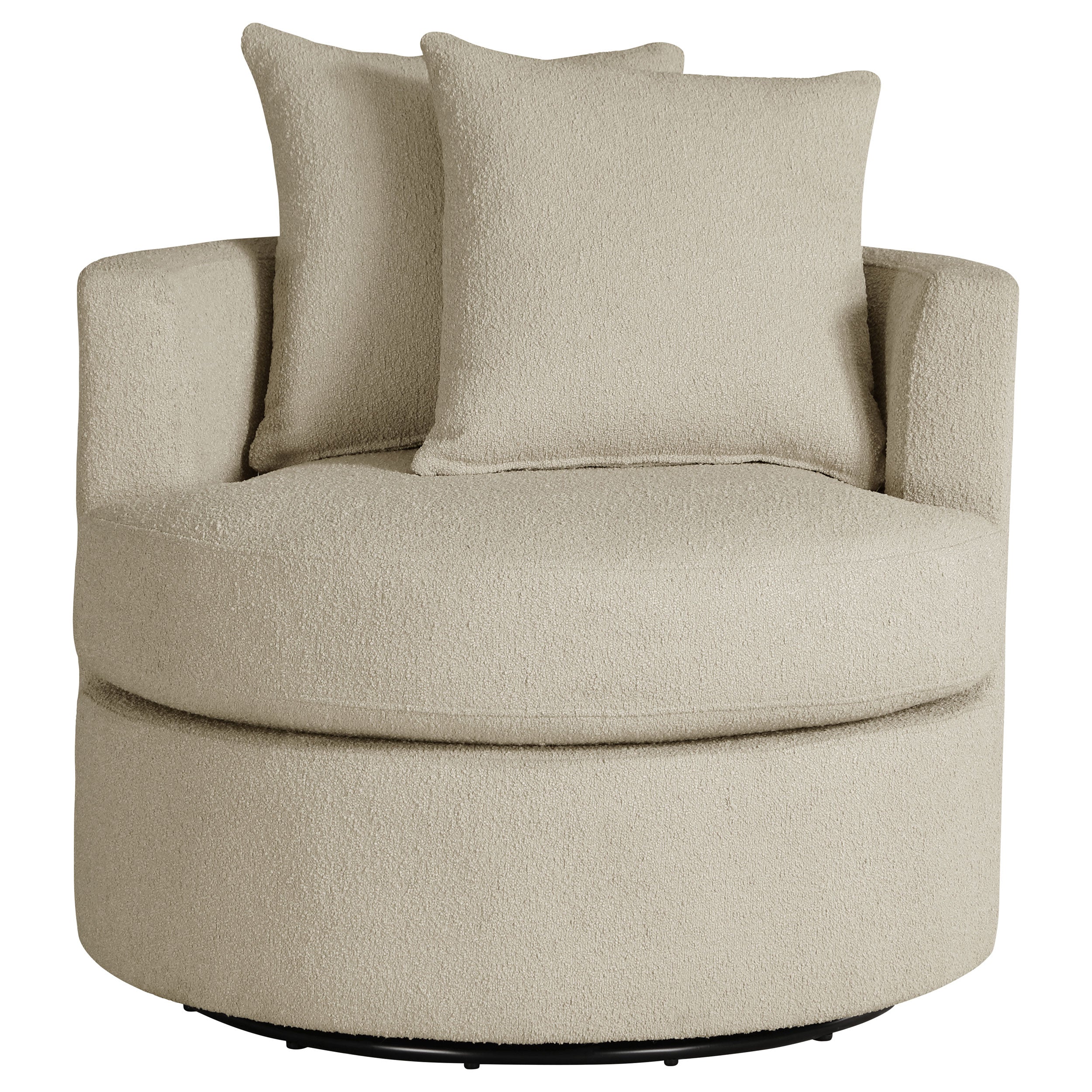 Debbie Upholstered Swivel Accent Chair Camel — view 3