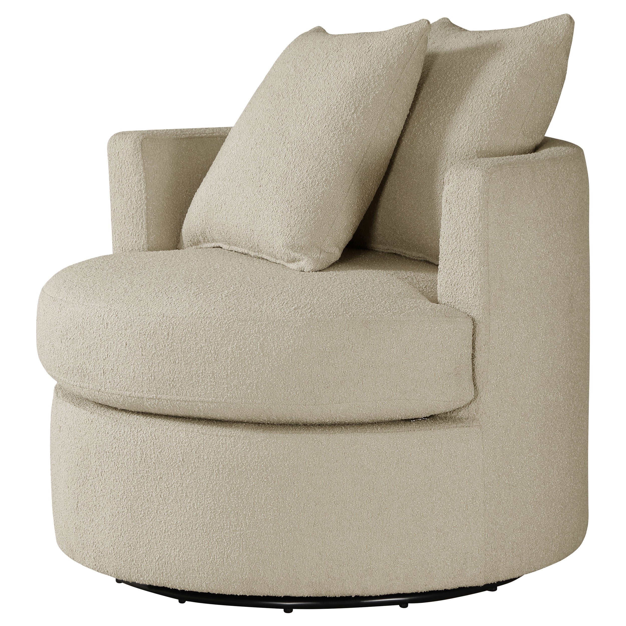 Debbie Upholstered Swivel Accent Chair Camel — view 4