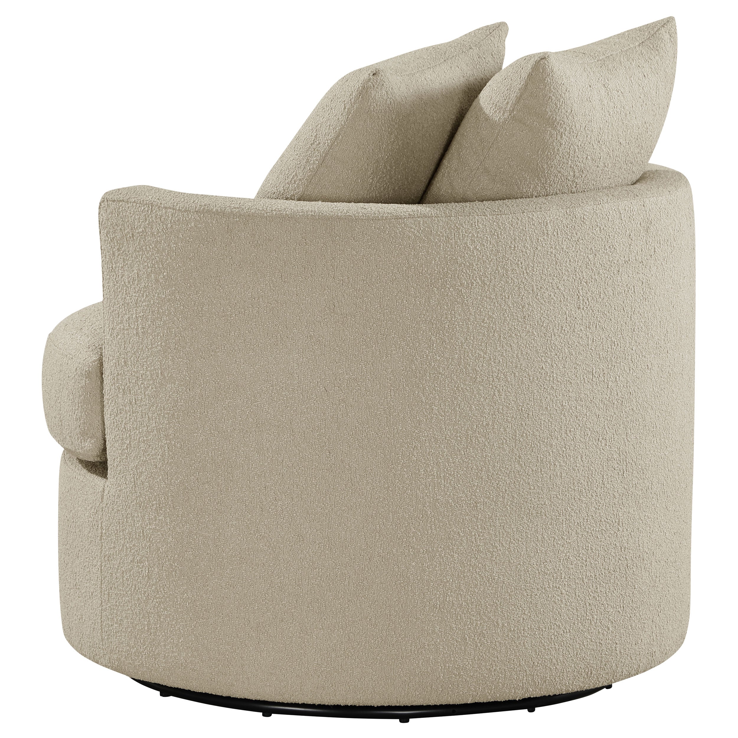 Debbie Upholstered Swivel Accent Chair Camel — view 6
