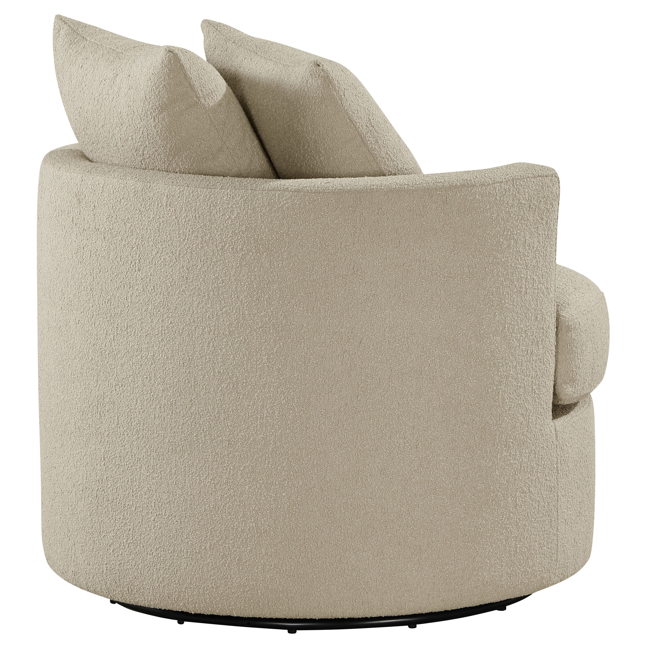 Debbie Upholstered Swivel Accent Chair Camel — view 8