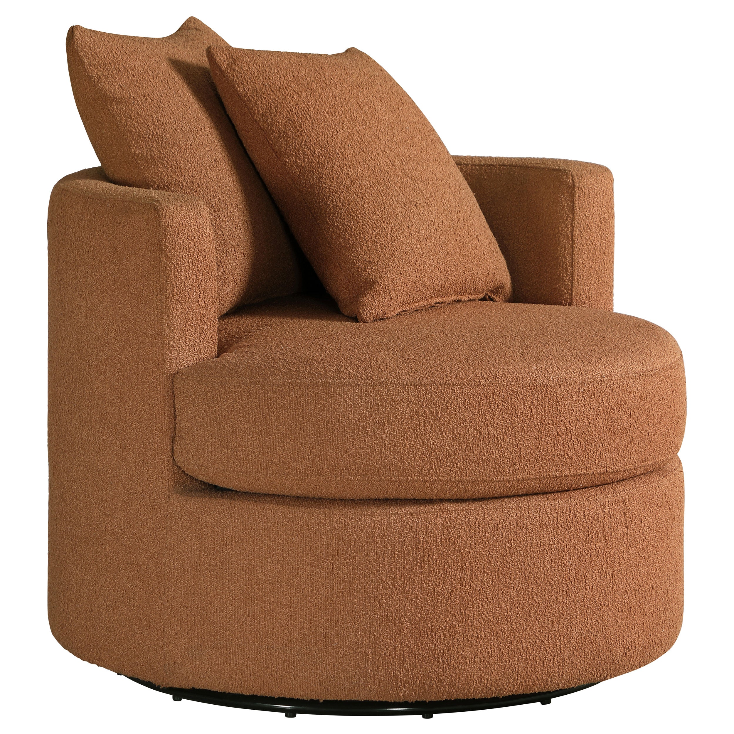Debbie Upholstered Swivel Accent Chair Burnt Orange — view 1