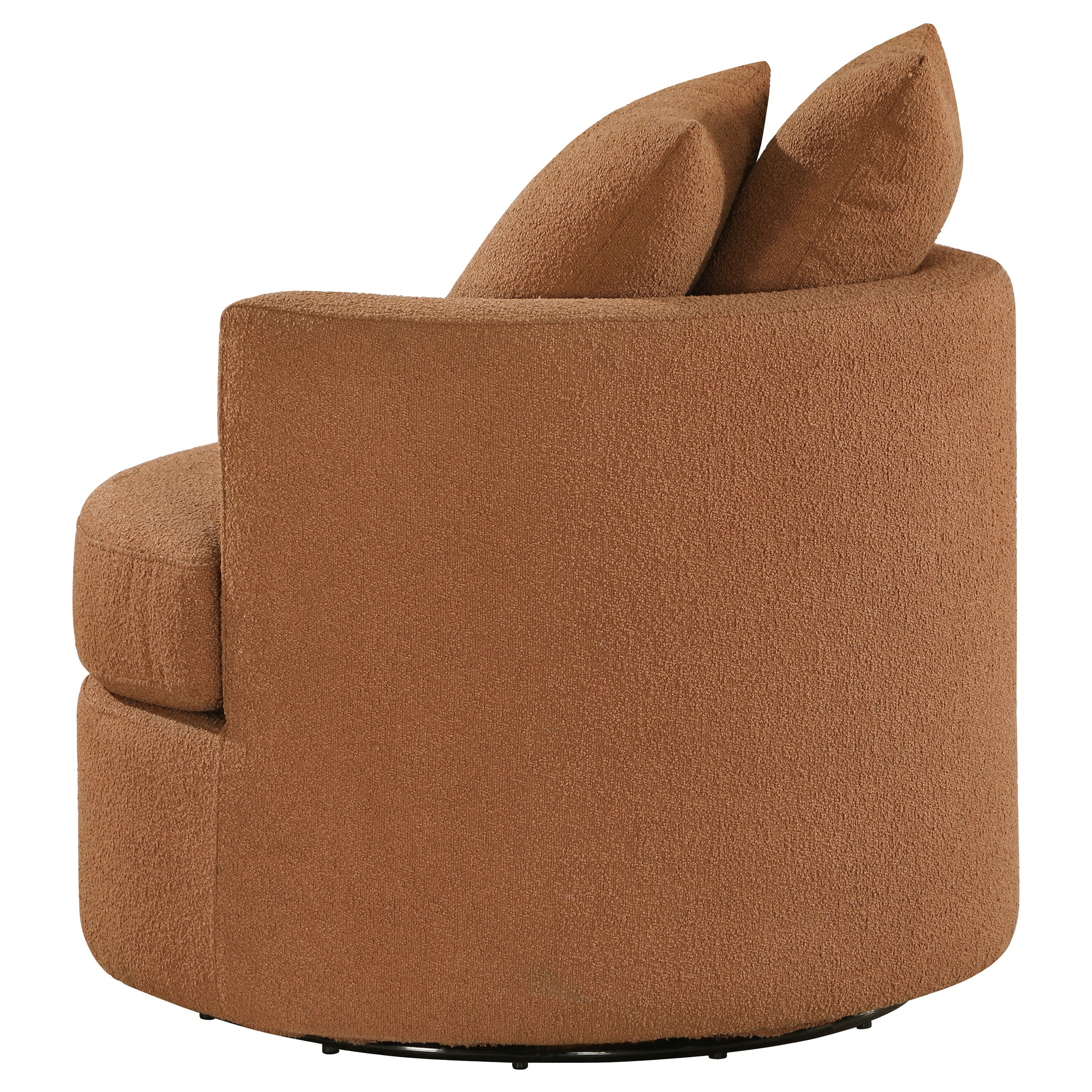 Debbie Upholstered Swivel Accent Chair Burnt Orange — view 6