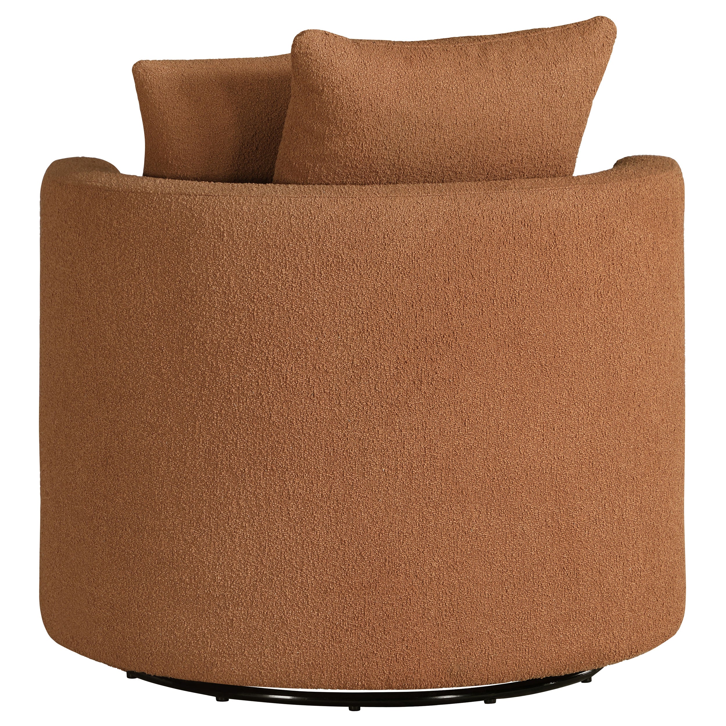 Debbie Upholstered Swivel Accent Chair Burnt Orange — view 7