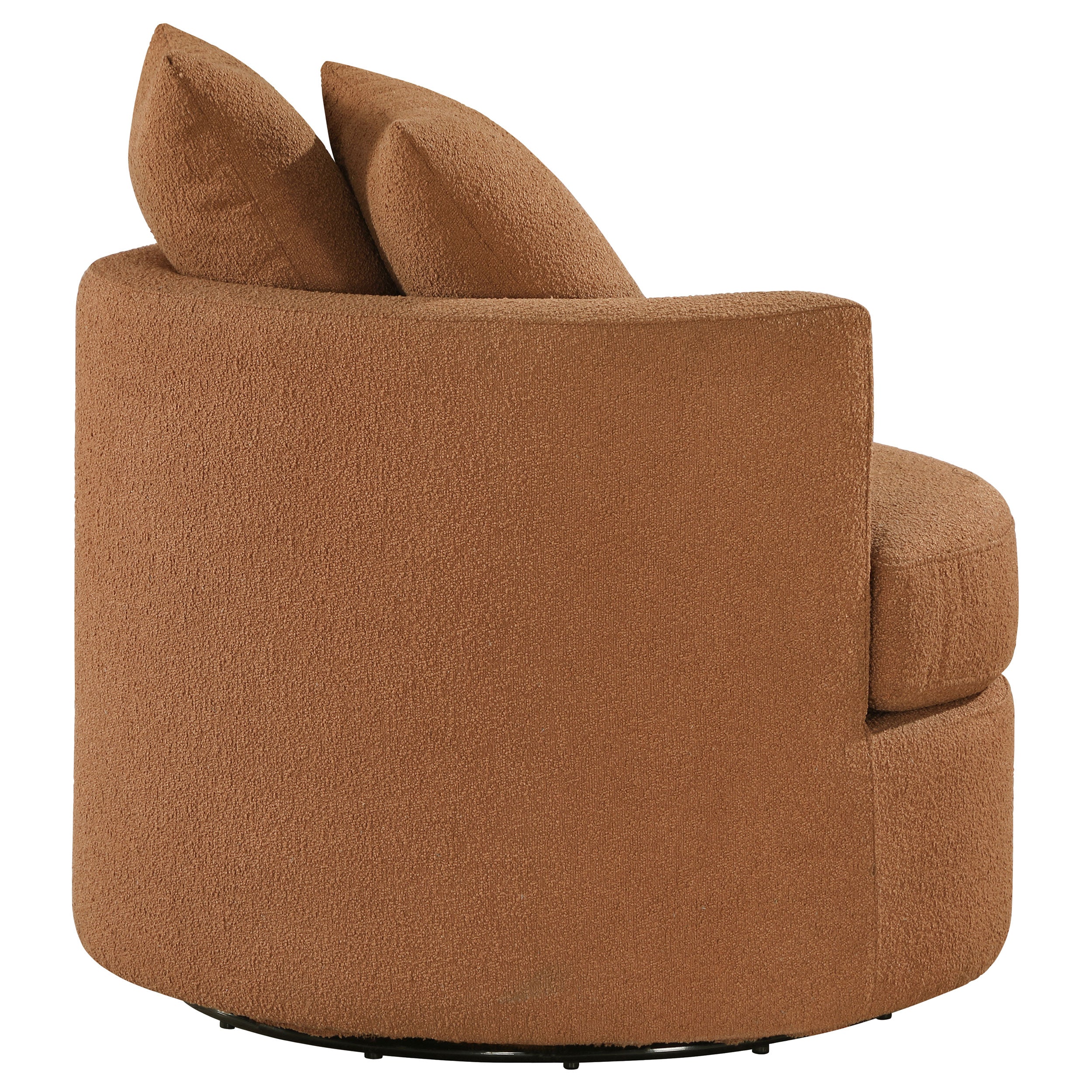 Debbie Upholstered Swivel Accent Chair Burnt Orange — view 8