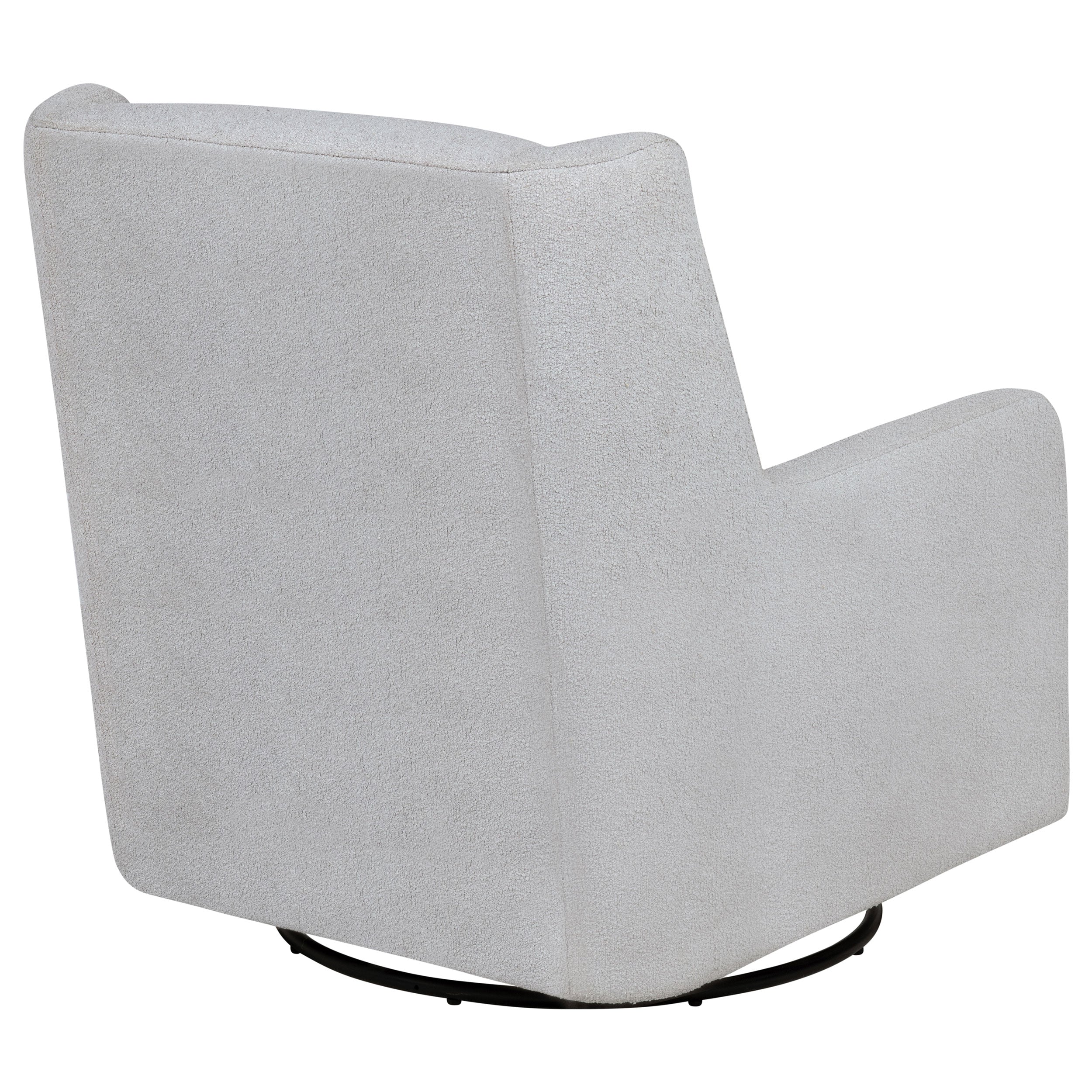 Serra Boucle Upholstered Swivel Glider Dove Grey — view 8