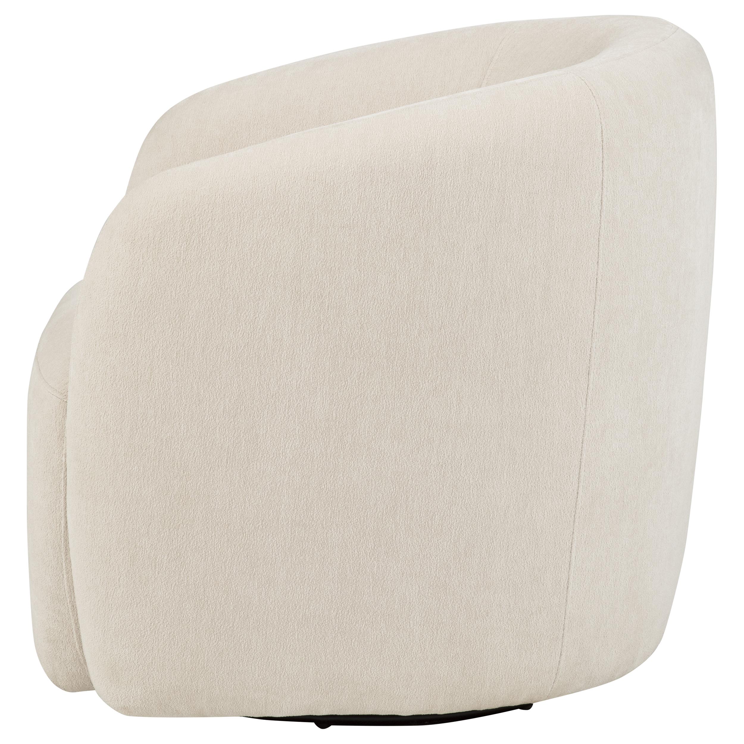 Gerley Chenille Upholstered Swivel Accent Chair Beige — view 5