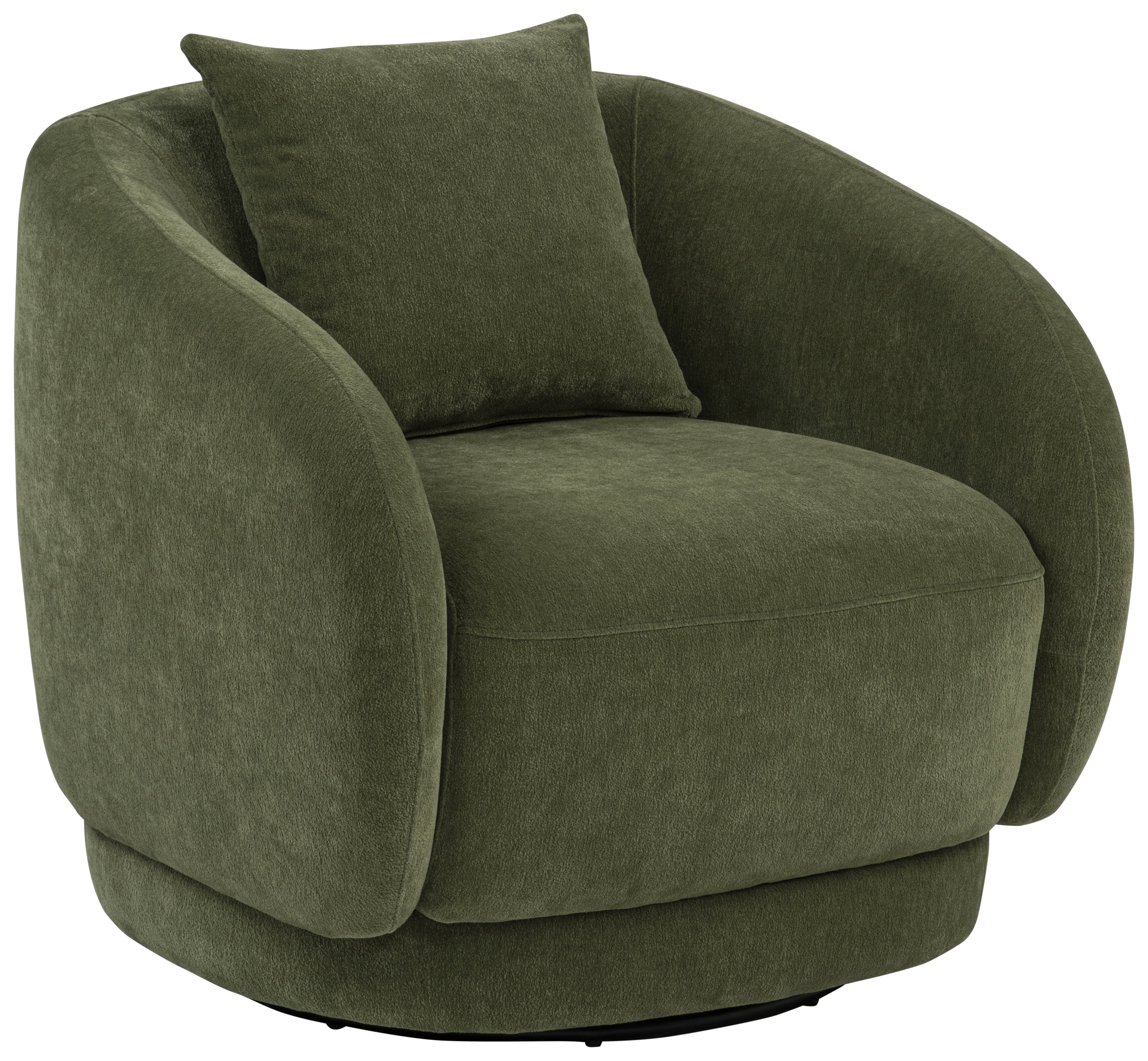 Arnaud Chenille Upholstered Swivel Accent Chair Green — view 1