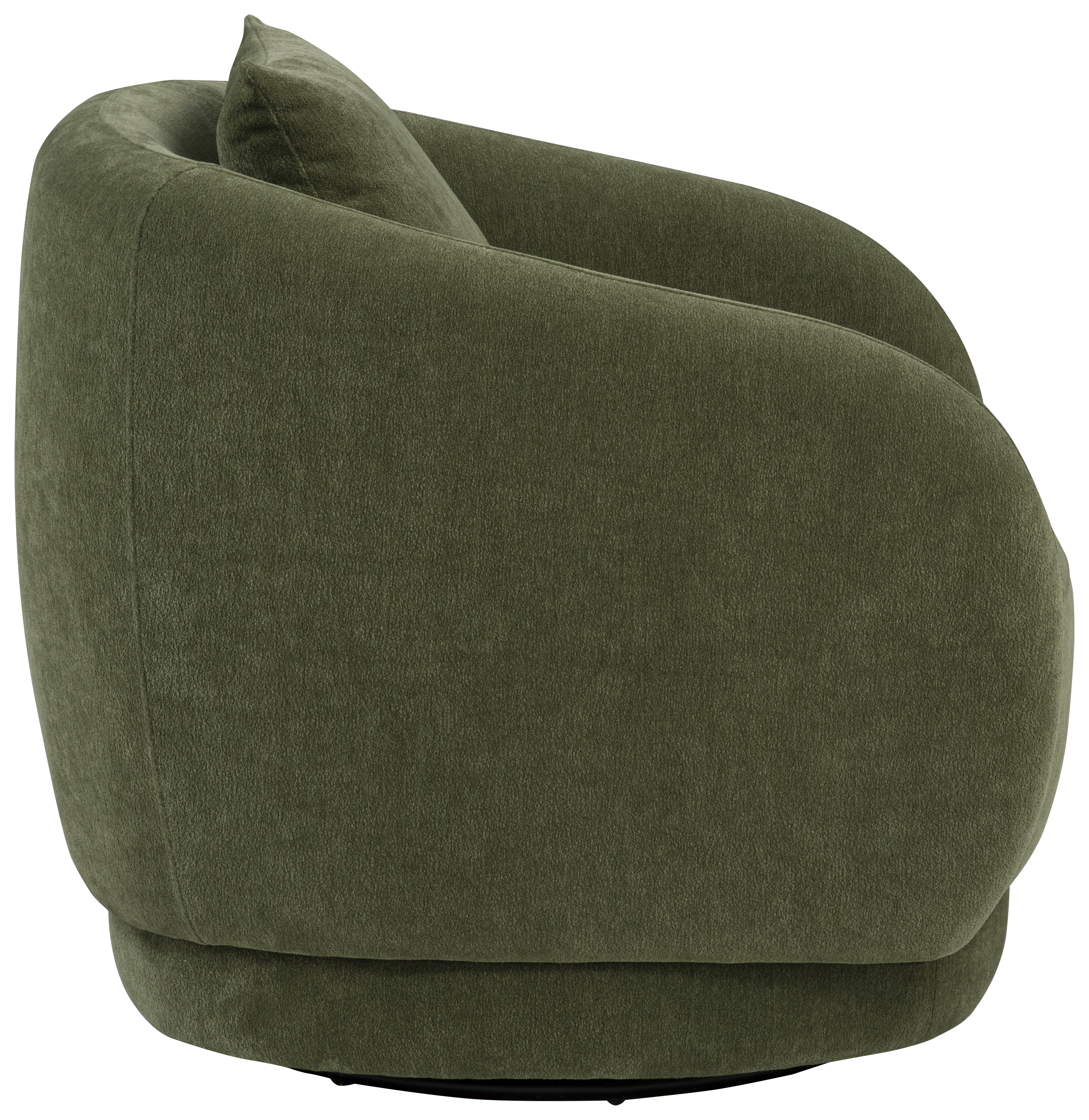 Arnaud Chenille Upholstered Swivel Accent Chair Green — view 7