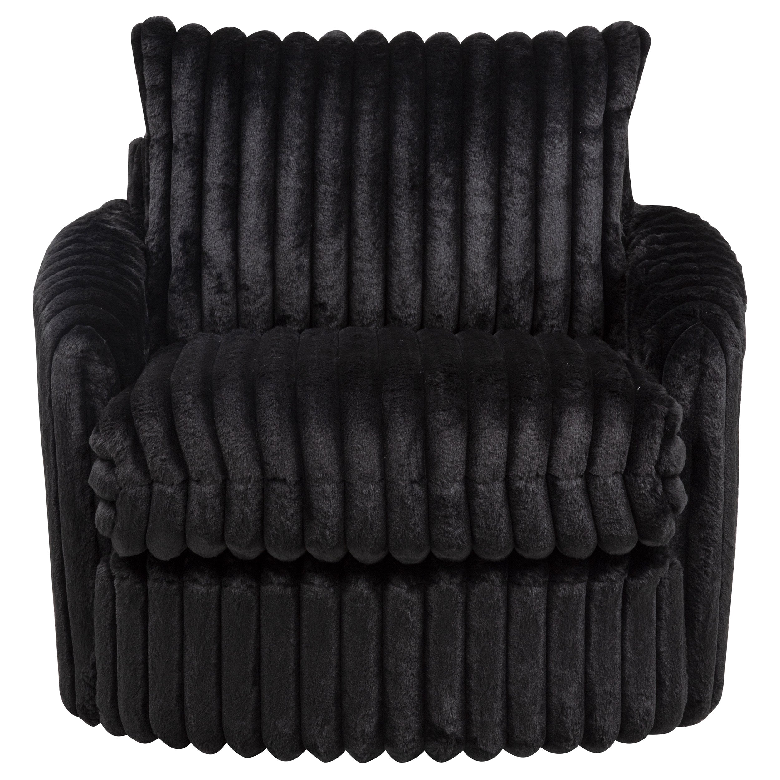Sarco Corduroy Upholstered Swivel Accent Arm Chair Black — view 3