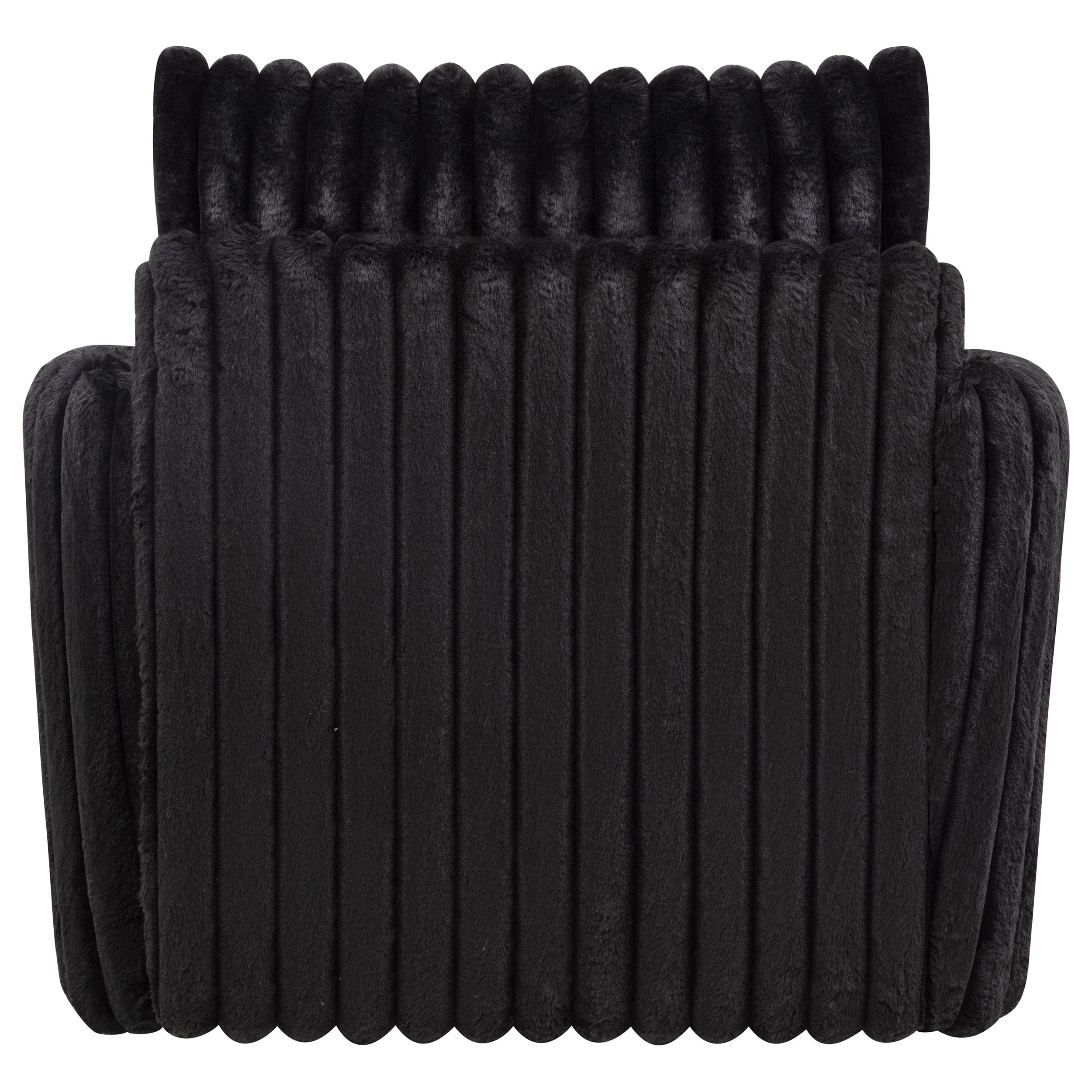 Sarco Corduroy Upholstered Swivel Accent Arm Chair Black — view 7