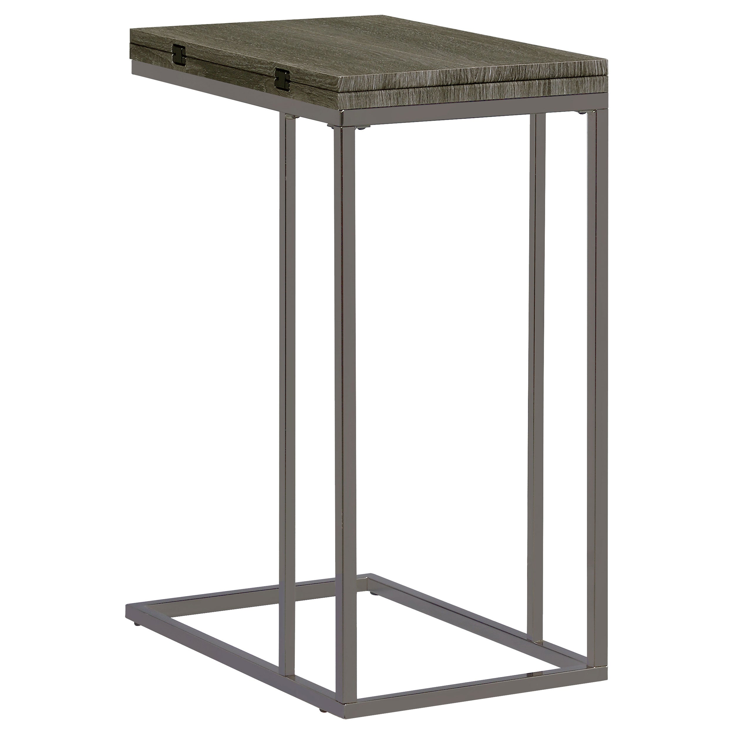 Pedro Expandable C-Shaped Sofa Side Table Weathered Grey — view 8