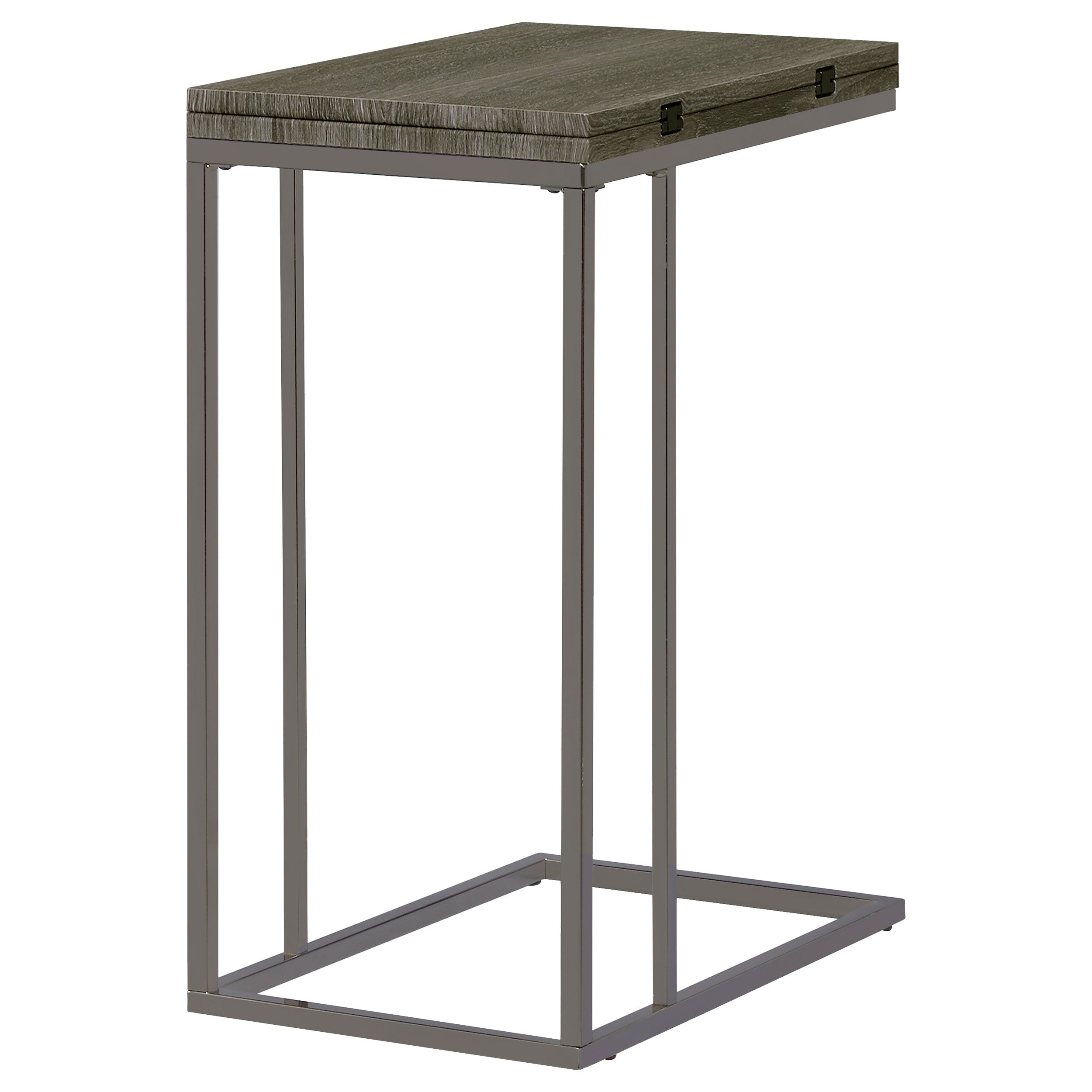 Pedro Expandable C-Shaped Sofa Side Table Weathered Grey — view 11