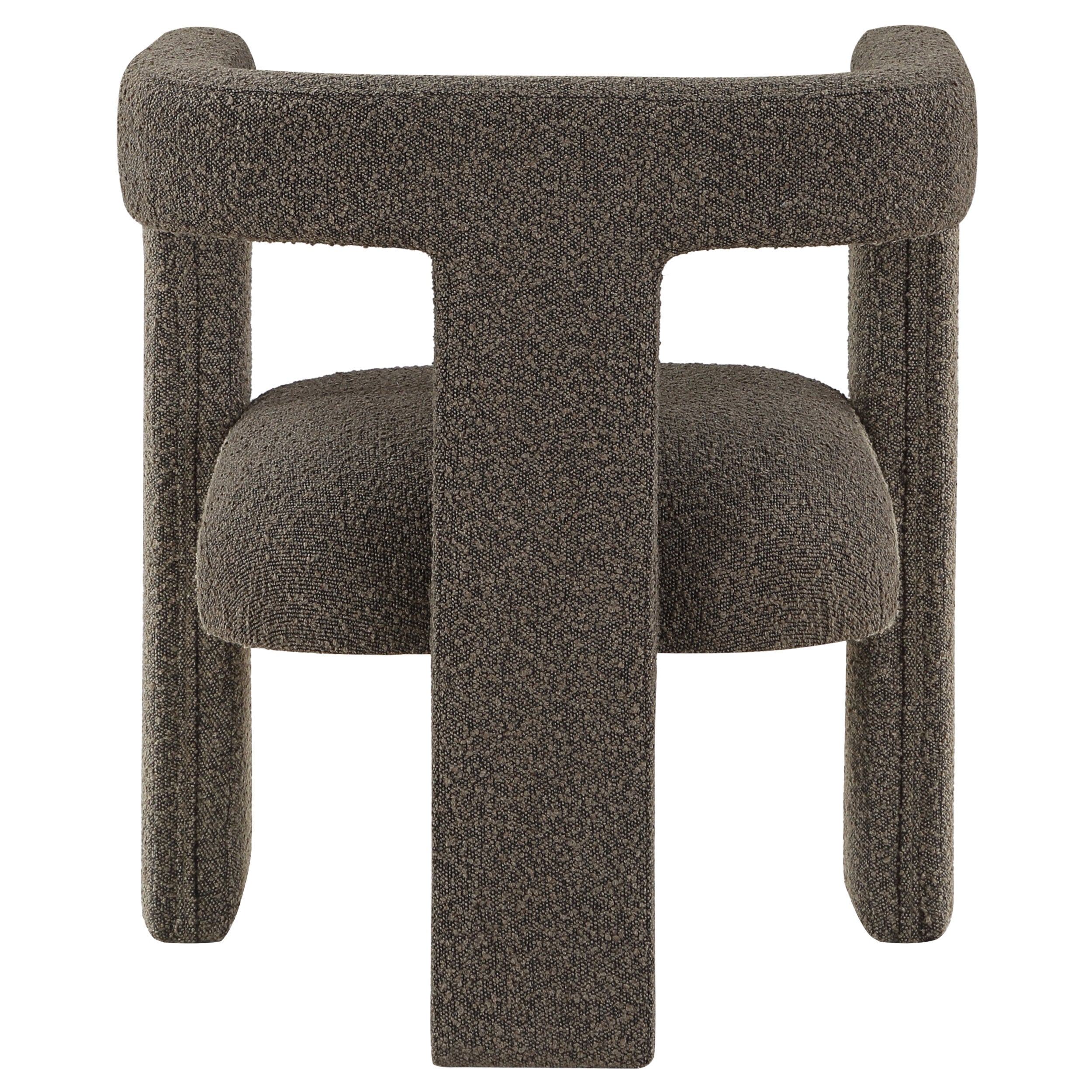 Petra Boucle Upholstered Accent Side Chair Chocolate Brown — view 7