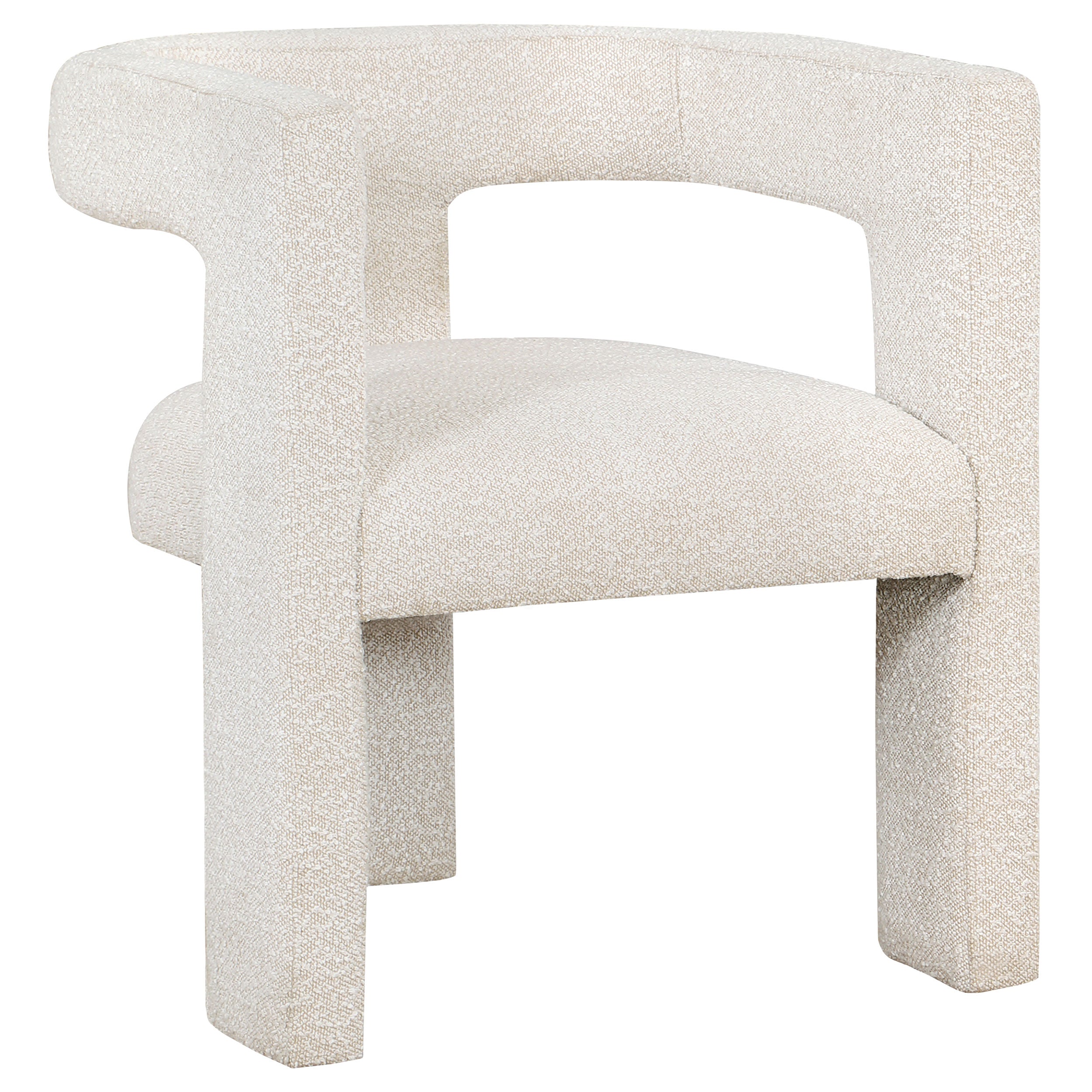 Petra Boucle Upholstered Accent Side Chair White — view 1
