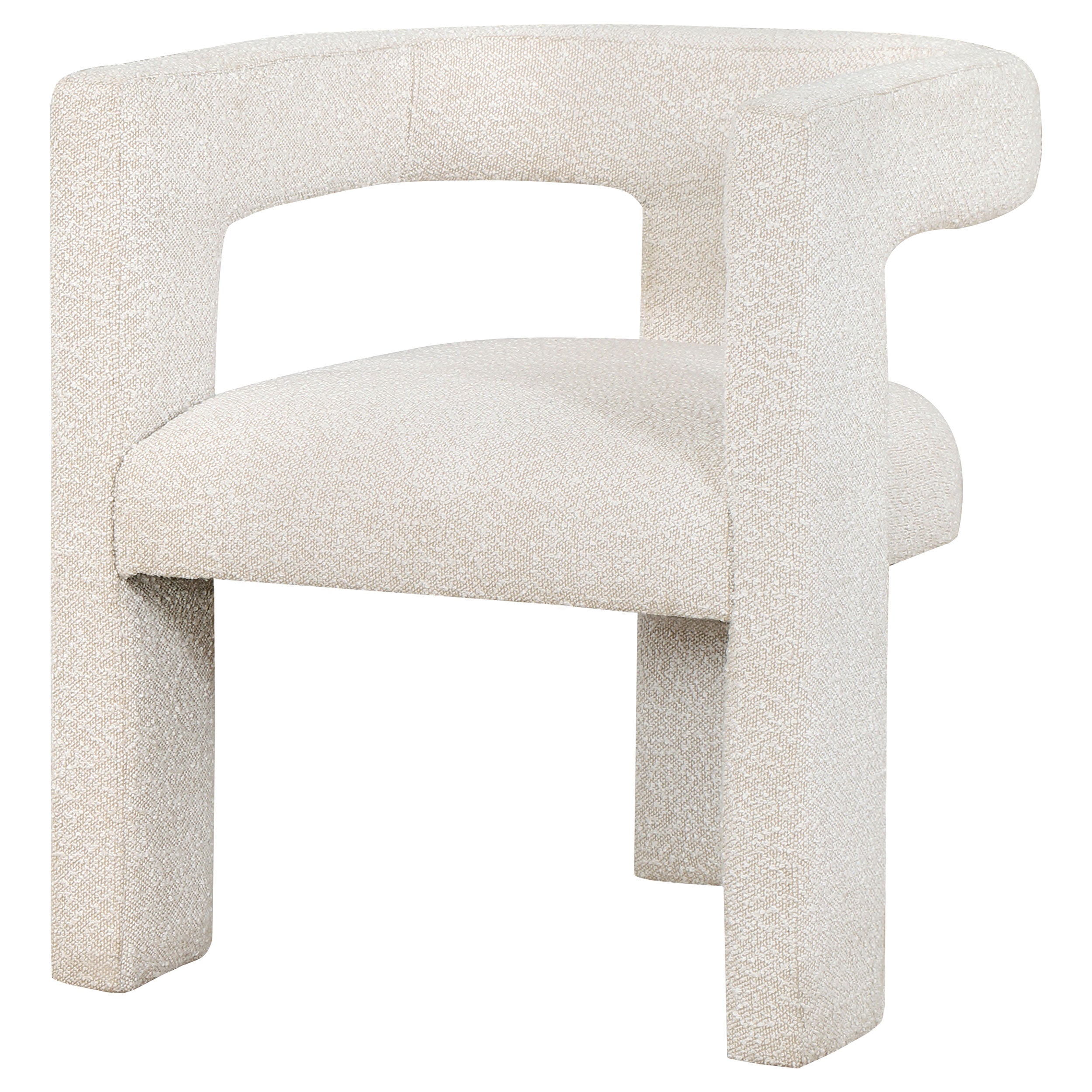 Petra Boucle Upholstered Accent Side Chair White — view 4