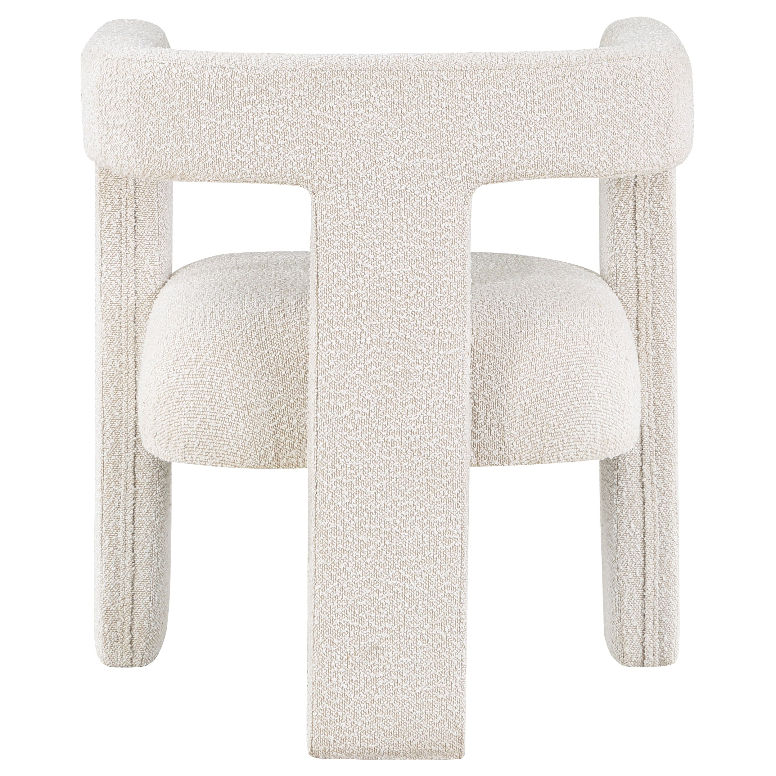 Petra Boucle Upholstered Accent Side Chair White — view 7