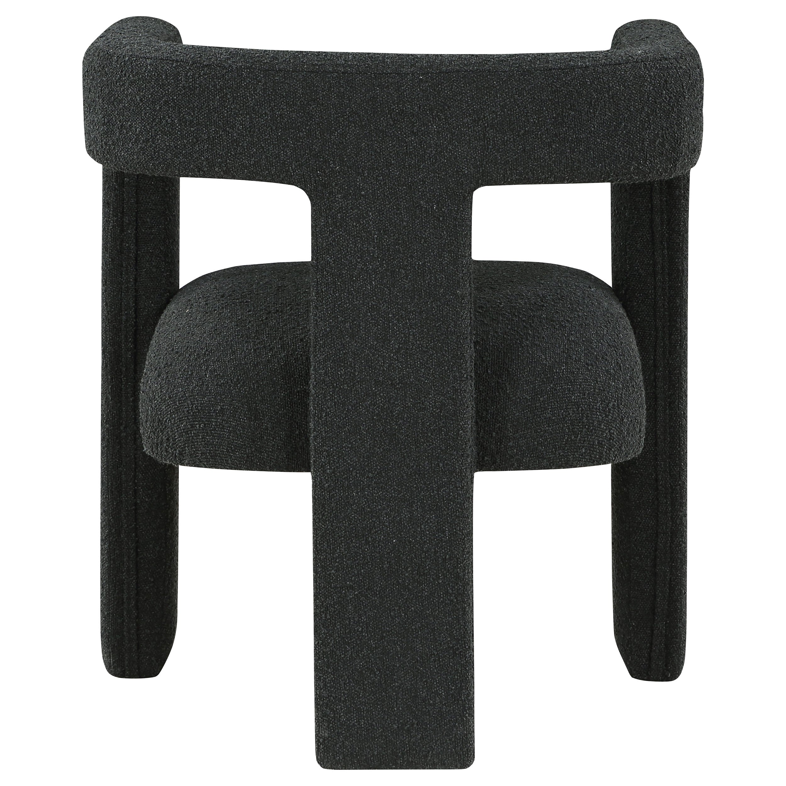 Petra Boucle Upholstered Accent Side Chair Black — view 7